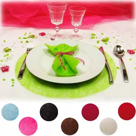 Set de table rond intissé X4 Set de table rond intissé X4