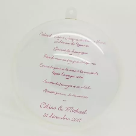 Boule porte menu diam16cm Boule porte menu diam16cm