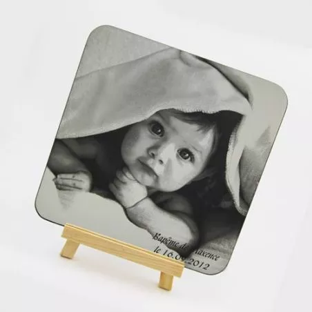 Cadre photo - Miroir gravé bapteme Cadre photo - Miroir gravé bapteme