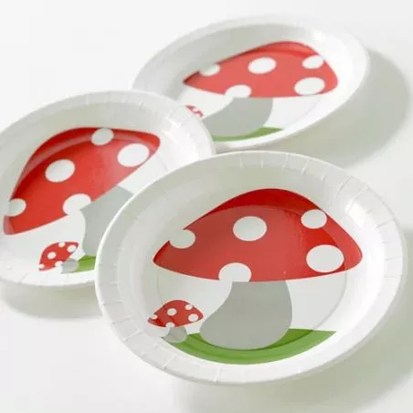 Assiette jetable Champignon X10 Assiette jetable Champignon X10