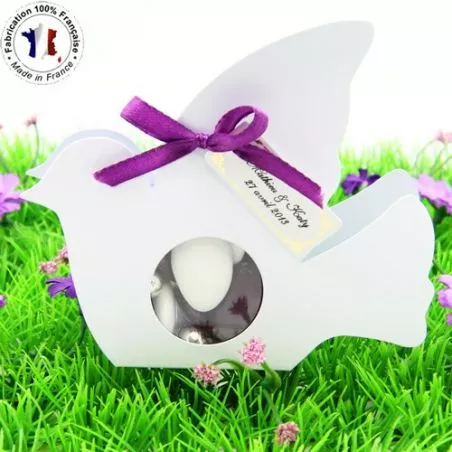Boîte dragée carton Colombe Boîte dragée carton Colombe