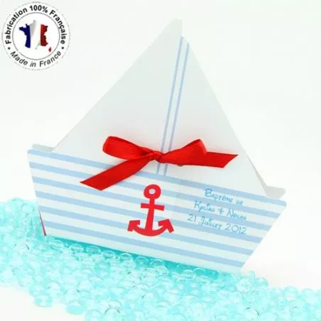 Boîte dragée carton Bateau Boîte dragée carton Bateau