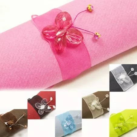 Rond serviette papillons diamant X6 Rond serviette papillons diamant X6