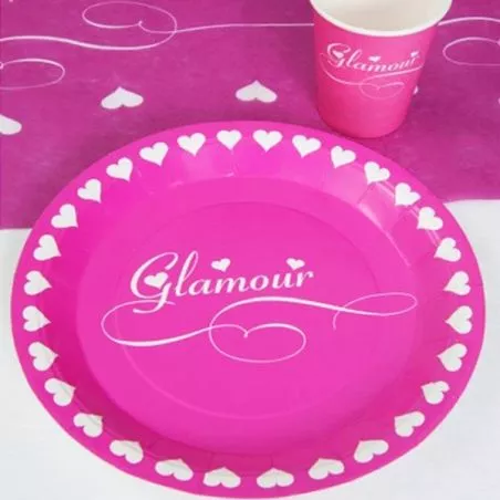 Assiette jetable Glamour X10 Assiette jetable Glamour X10