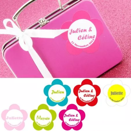 Etiquettes dragées autocollante sticker - Marguerite X27 Etiquettes dragées autocollante sticker - Marguerite X27