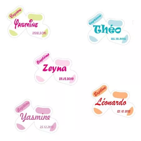 Etiquettes dragées autocollante sticker - Chausettes X16 Etiquettes dragées autocollante sticker - Chausettes X16