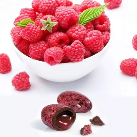 Dragées coulis framboise, dragées coeur framboise Dragées coulis framboise, dragées coeur framboise