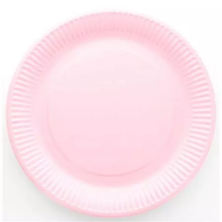 Assiette jetable Ø23cm Ronde (lot 10) - Rose Assiette jetable Ø23cm Ronde (lot 10) - Rose
