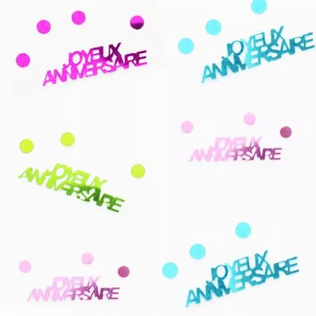 Confettis de table Joyeux Anniversaire 18gr