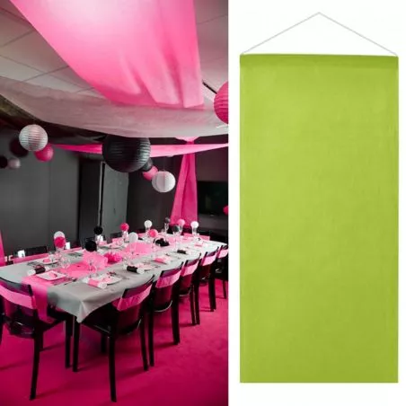 Tenture salle mariage pas cher 12mètre - Vert anis Tenture salle mariage pas cher 12mètre - Vert anis