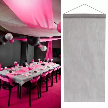Tenture salle mariage pas cher (12mètre) - Argent Tenture salle mariage pas cher (12mètre) - Argent