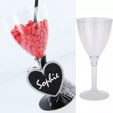 Verre vin jetable plastique 18cl (10psc) - Transparent Verre vin jetable plastique 18cl (10psc) - Transparent