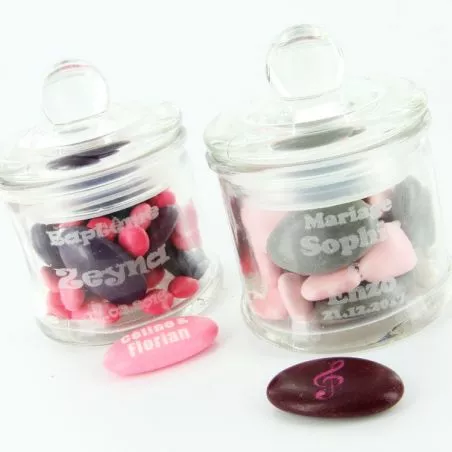 Pot confiserie dragées personnalisé (8cm) Pot confiserie dragées personnalisé (8cm)
