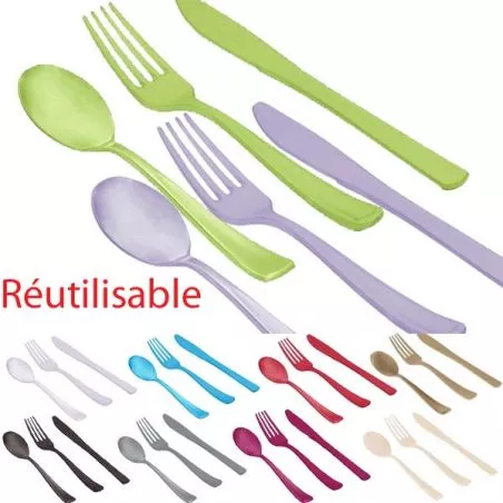 Ménagère couverts plastique 30 piéces