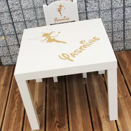Table enfant personnalisée - Fée clochette Table enfant personnalisée - Fée clochette