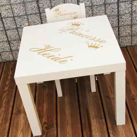Table enfant personnalisée - Princesse Table enfant personnalisée - Princesse