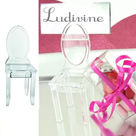 Chaise marque place plexi (lot de 3)