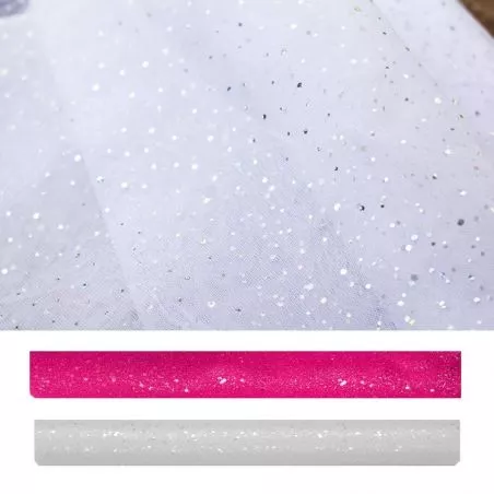 Tulle Pailleté pas cher format XL 80cm x 25m Tulle Pailleté pas cher format XL 80cm x 25m