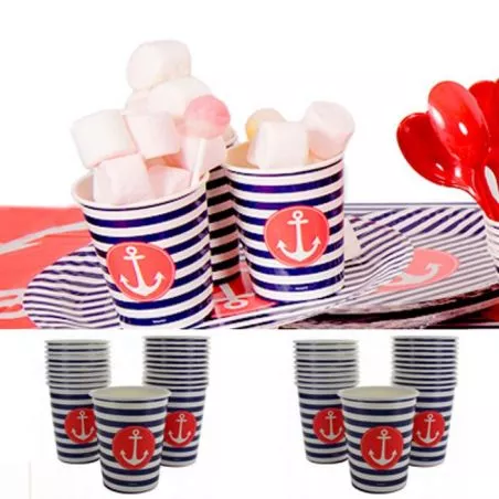 Gobelet thème mer 10 pieces Gobelet thème mer 10 pieces
