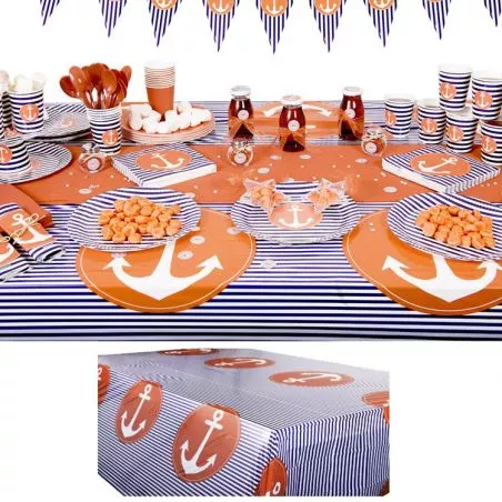 Nappe jetable plastique table enfant - Marin Nappe jetable plastique table enfant - Marin