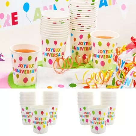 Gobelet joyeux anniversaire (ballons) Les 10 Gobelet joyeux anniversaire (ballons) Les 10