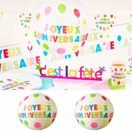 2 Lampions Joyeux Anniversaire ballons 2 Lampions Joyeux Anniversaire ballons