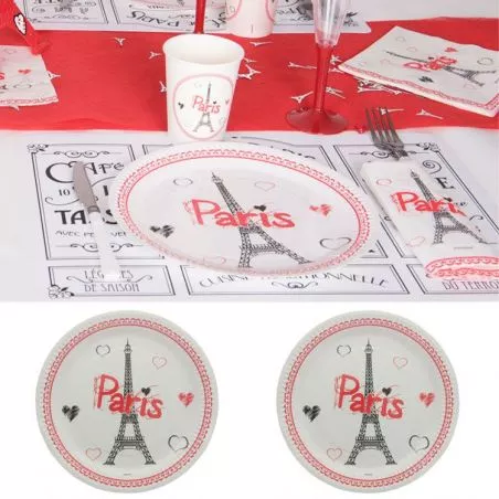 Assiette jetable Tour eiffel PARIS (lot 10) Assiette jetable Tour eiffel PARIS (lot 10)