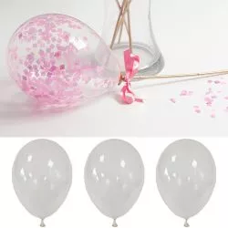 Ballons transparent à confettie 30cm