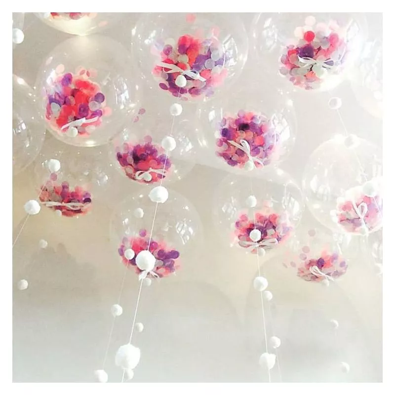 Ballon transparent géant mariage à confettis Ballon transparent géant mariage à confettis