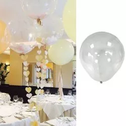 Ballon transparent géant mariage à confettis