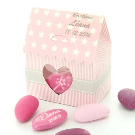 Maison dragées fenêtre coeur Maison dragées fenêtre coeur