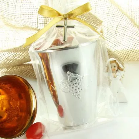 Verre communion dragées lot 10