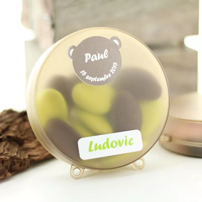 Boite ronde givré - Chocolat Boite ronde givré - Chocolat