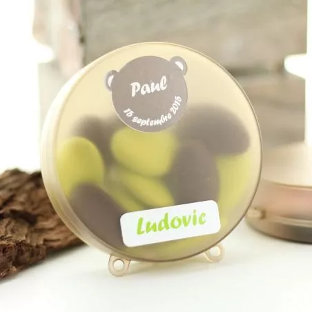 Boite ronde givré - Chocolat Boite ronde givré - Chocolat