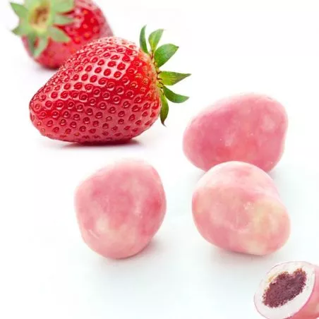 Dragées Fraise confite enrobée Dragées Fraise confite enrobée