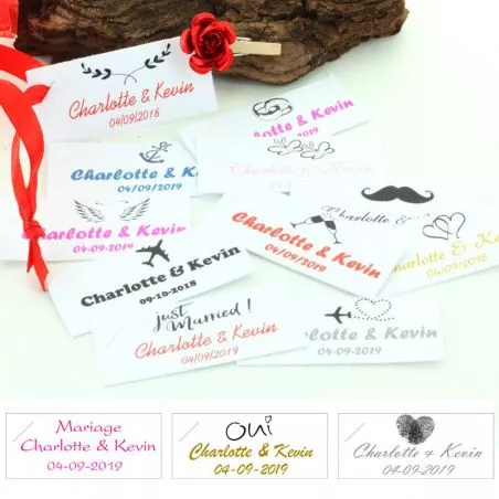 étiquette dragées mariage (lot de 48) étiquette dragées mariage (lot de 48)