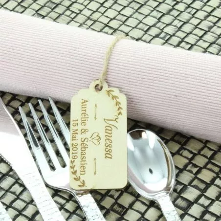 Etiquettes marque place bois Personnalisée Etiquettes marque place bois Personnalisée