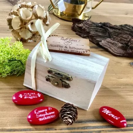 Boite dragées Malle en bois Boite dragées Malle en bois