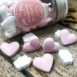 Bonbon mariage Coeur dextrose 500psc - Rose