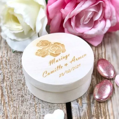 Boite dragées personnalisée Bouquet de Rose Boite dragées personnalisée Bouquet de Rose