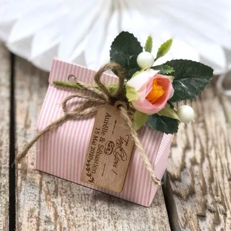 Boite dragées chic Rose (lot de 10) Boite dragées chic Rose (lot de 10)