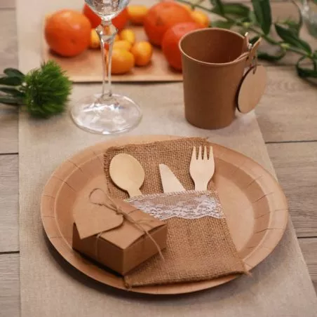 Assiette jetable Kraft Ø23cm (lot 10) Assiette jetable Kraft Ø23cm (lot 10)