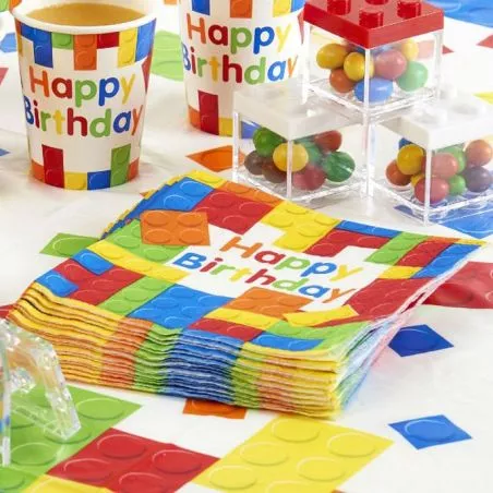 Serviette table LEGO party lot de 20 Serviette table LEGO party lot de 20