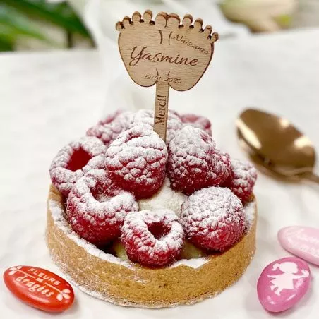 Étiquette Pic gâteau naissance - Pieds Étiquette Pic gâteau naissance - Pieds