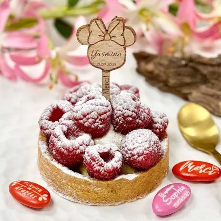 Étiquette Pic à gâteau personnalisée - Minnie Étiquette Pic à gâteau personnalisée - Minnie