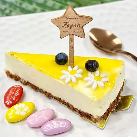 Étiquette Pic gâteau personnalisé - Etoile Étiquette Pic gâteau personnalisé - Etoile