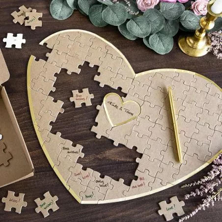 Livre d'or Puzzle forme coeur Livre d'or Puzzle forme coeur
