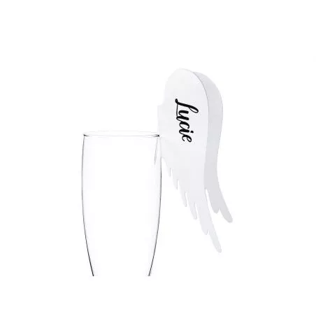 Marque place papier irisé aile d'ange lot de 10 Marque place papier irisé aile d'ange lot de 10