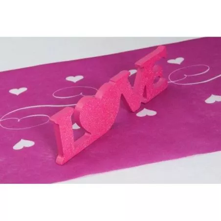 Centre table "LOVE" Fushia Scintillant Centre table "LOVE" Fushia Scintillant