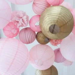 Lampion deco géant Rose Gold Ø 50cm
